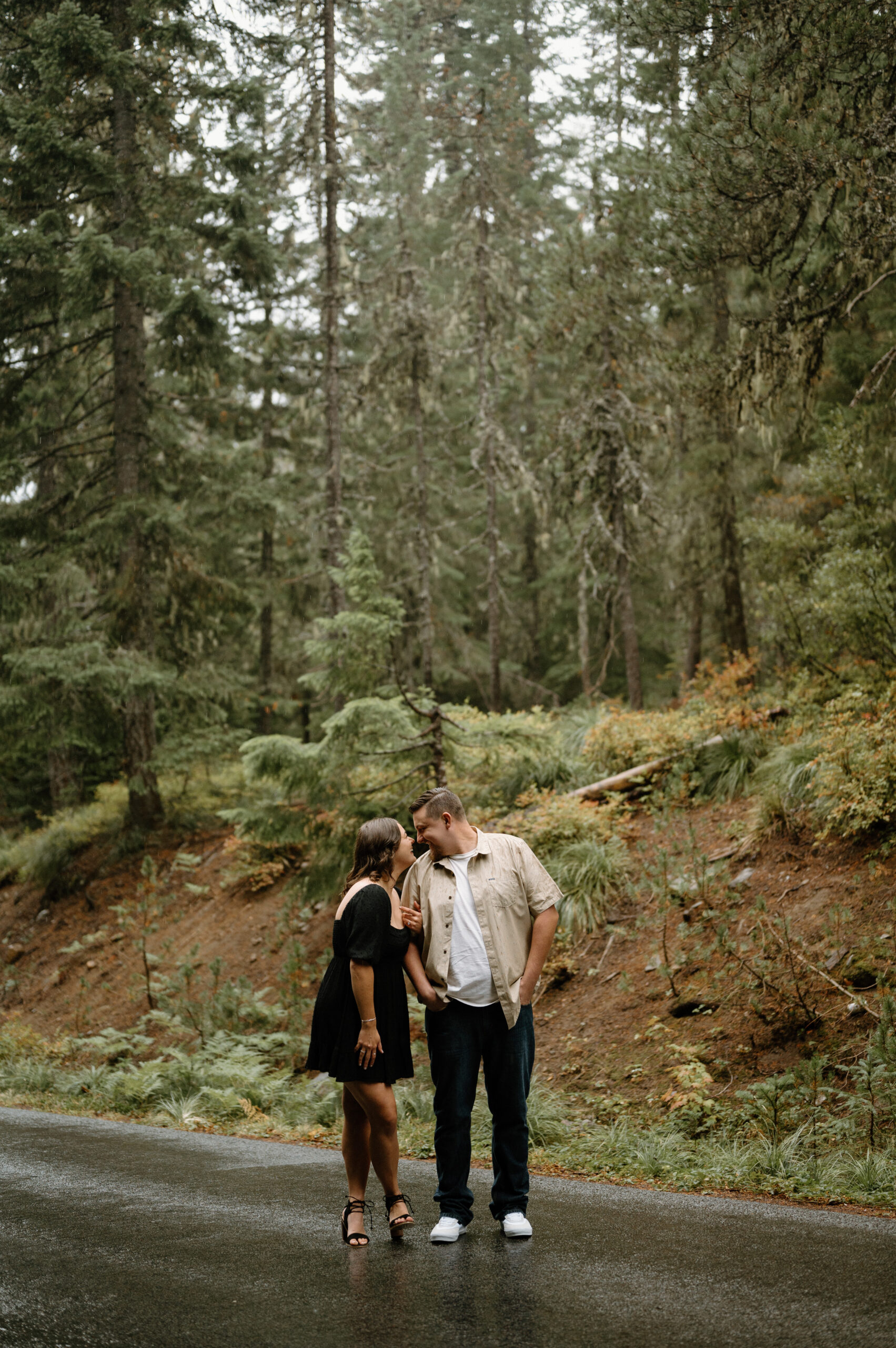 Portland Oregon Engagement Photographer, Mt Hood Photography, rainy day 