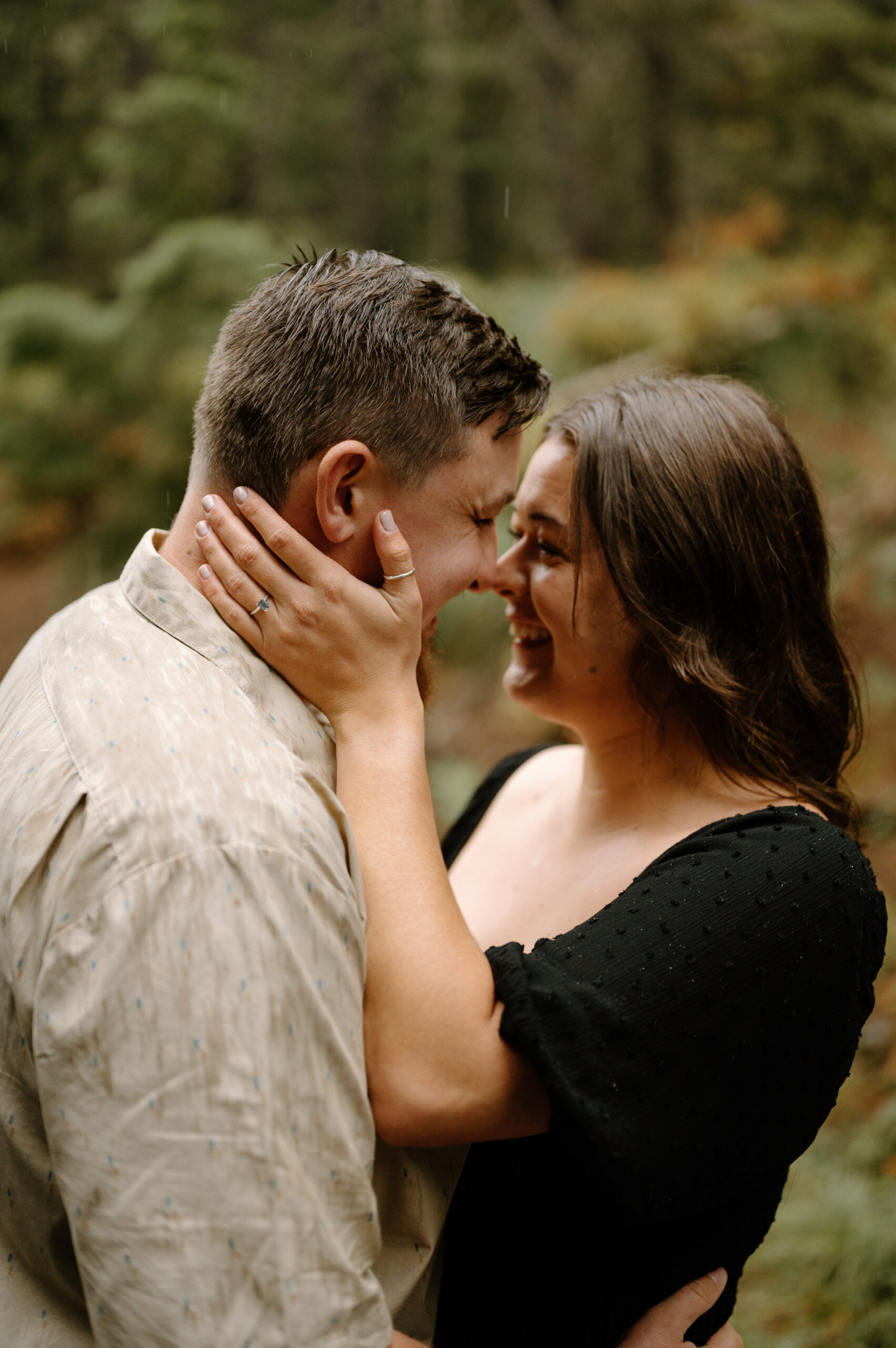 Portland Oregon Engagement Photographer, Mt Hood Photography, rainy day 