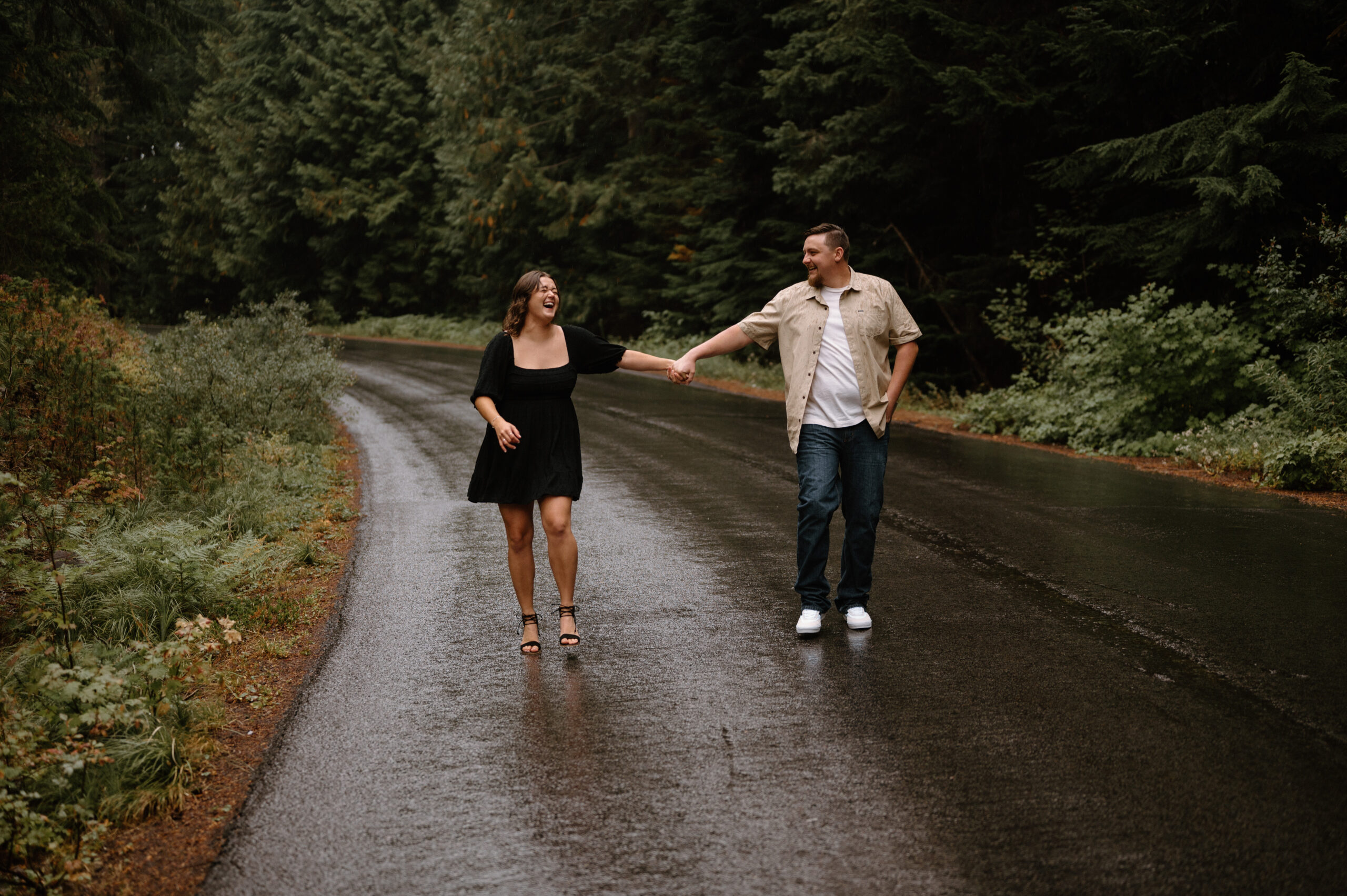 Portland Oregon Engagement Photographer, Mt Hood Photography, rainy day 