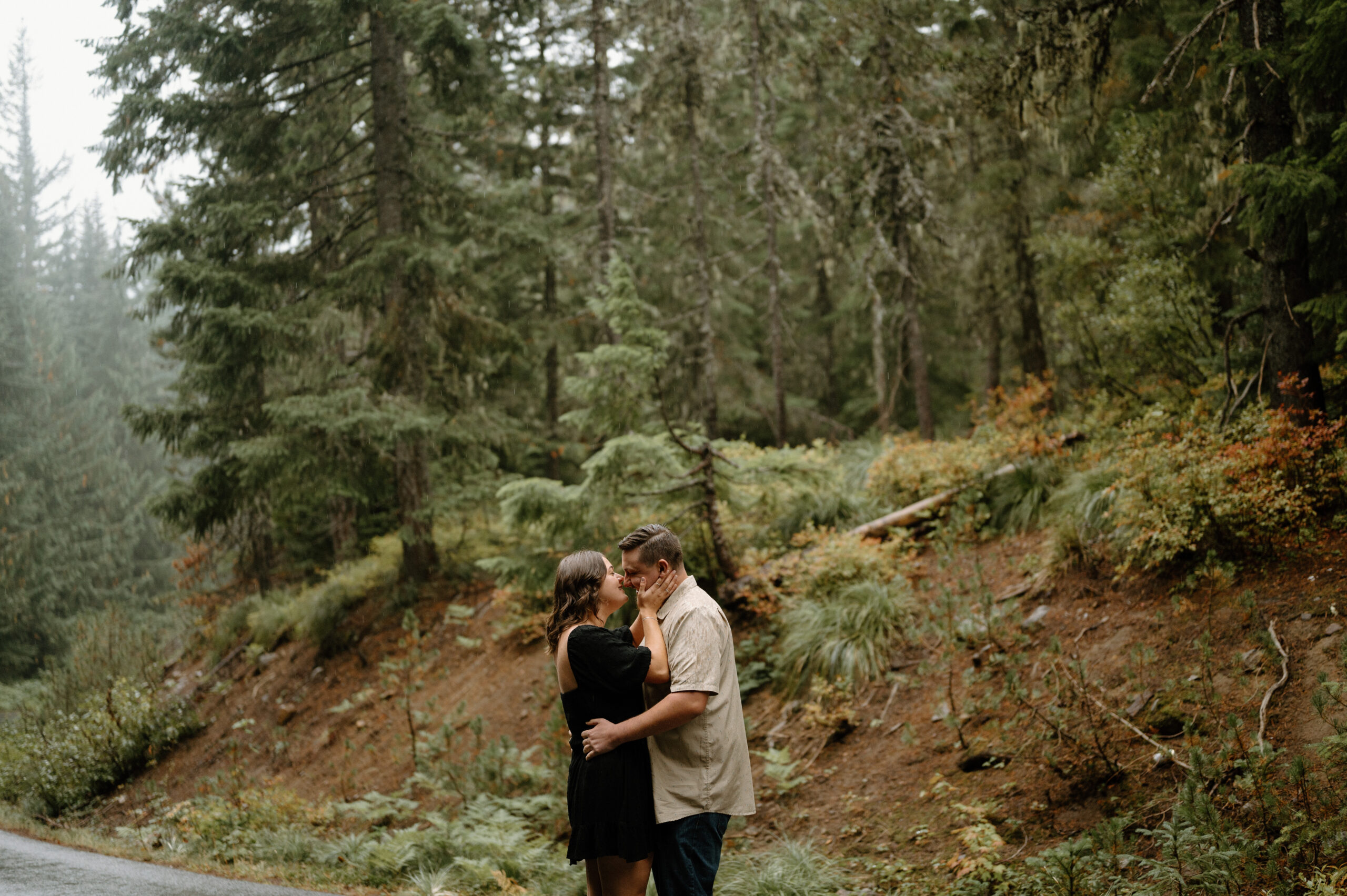 Portland Oregon Engagement Photographer, Mt Hood Photography, rainy day 