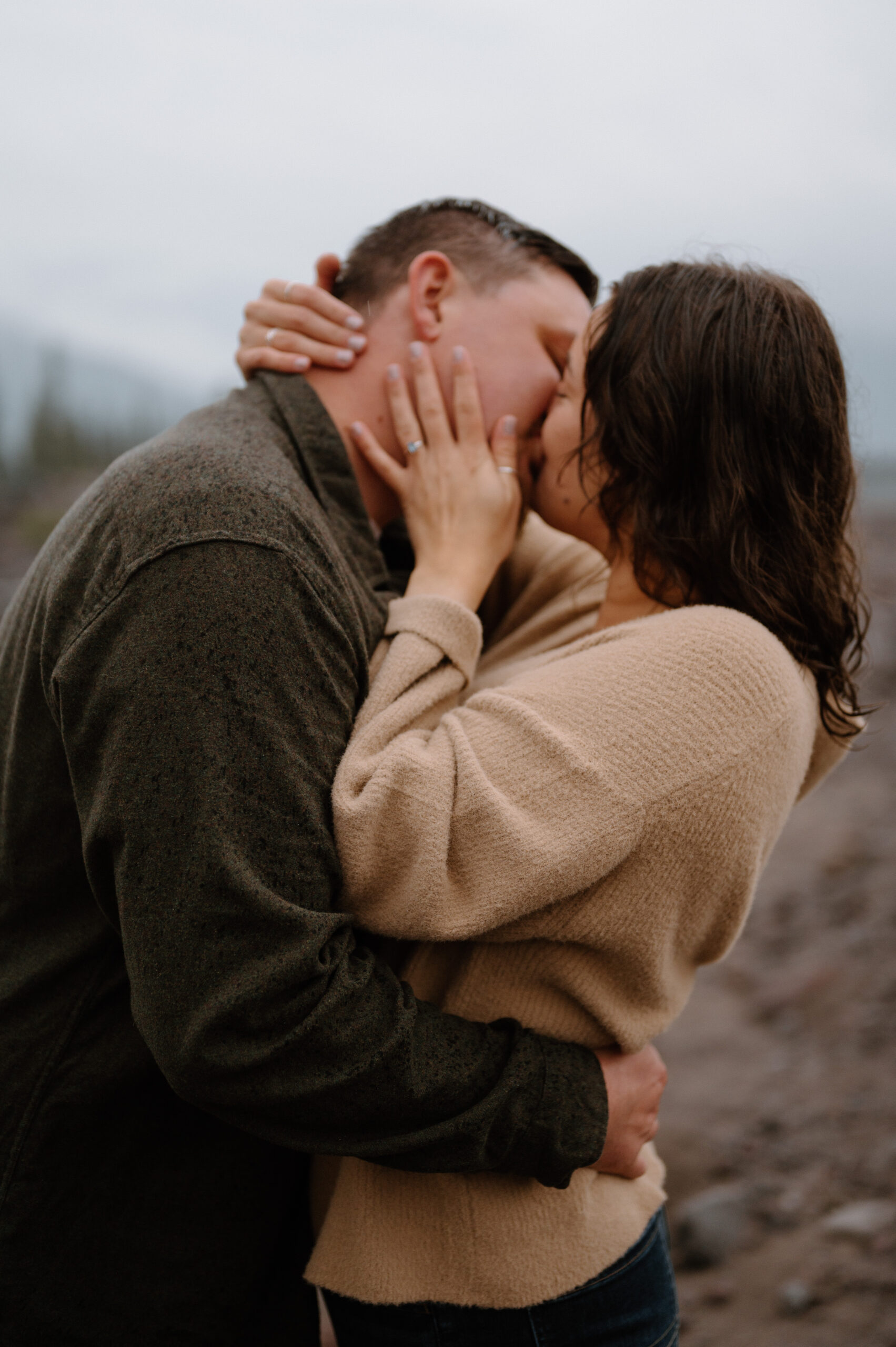 Portland Oregon Engagement Photographer, Mt Hood Photography, rainy day 