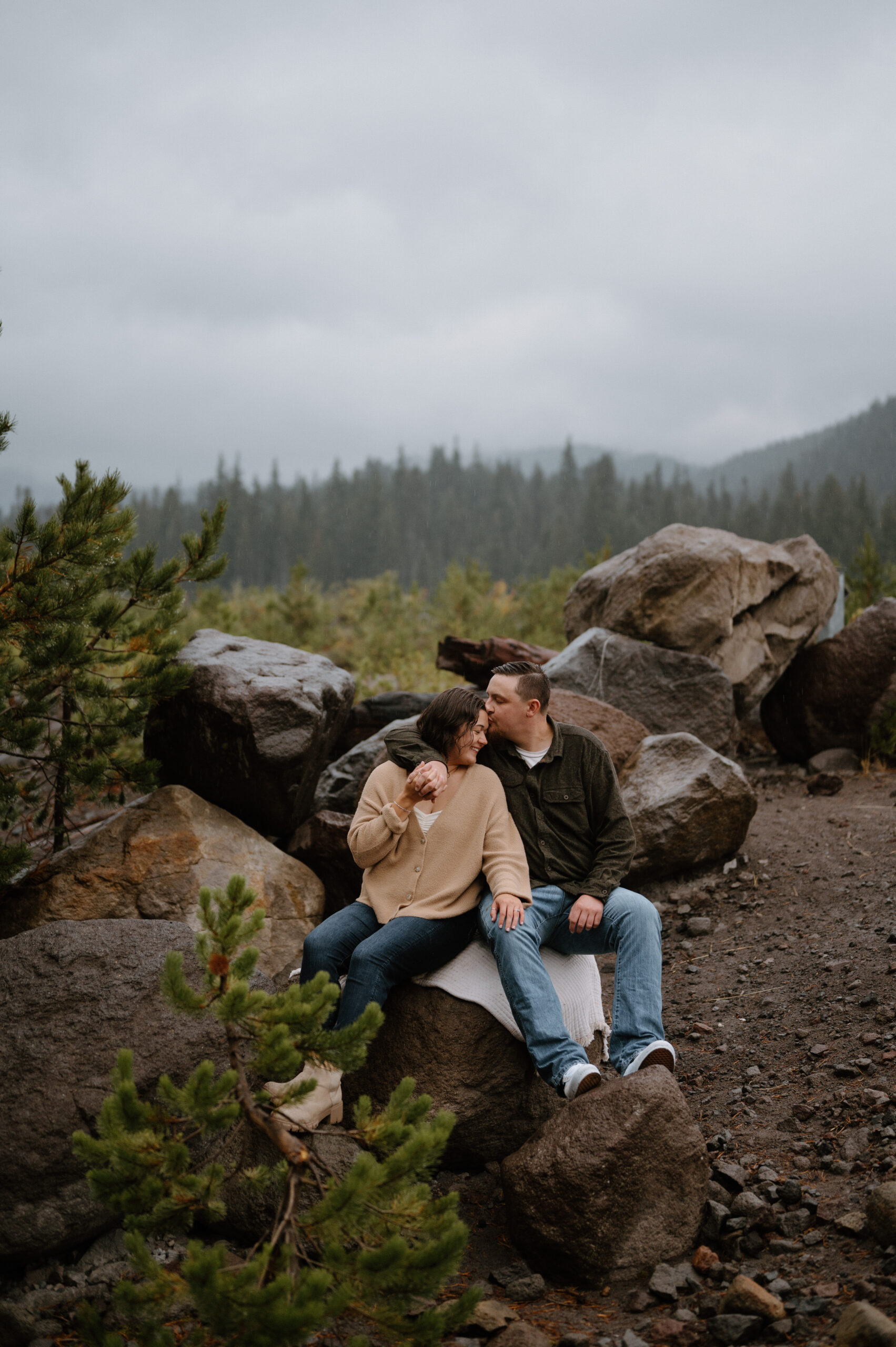 Portland Oregon Engagement Photographer, Mt Hood Photography, rainy day 