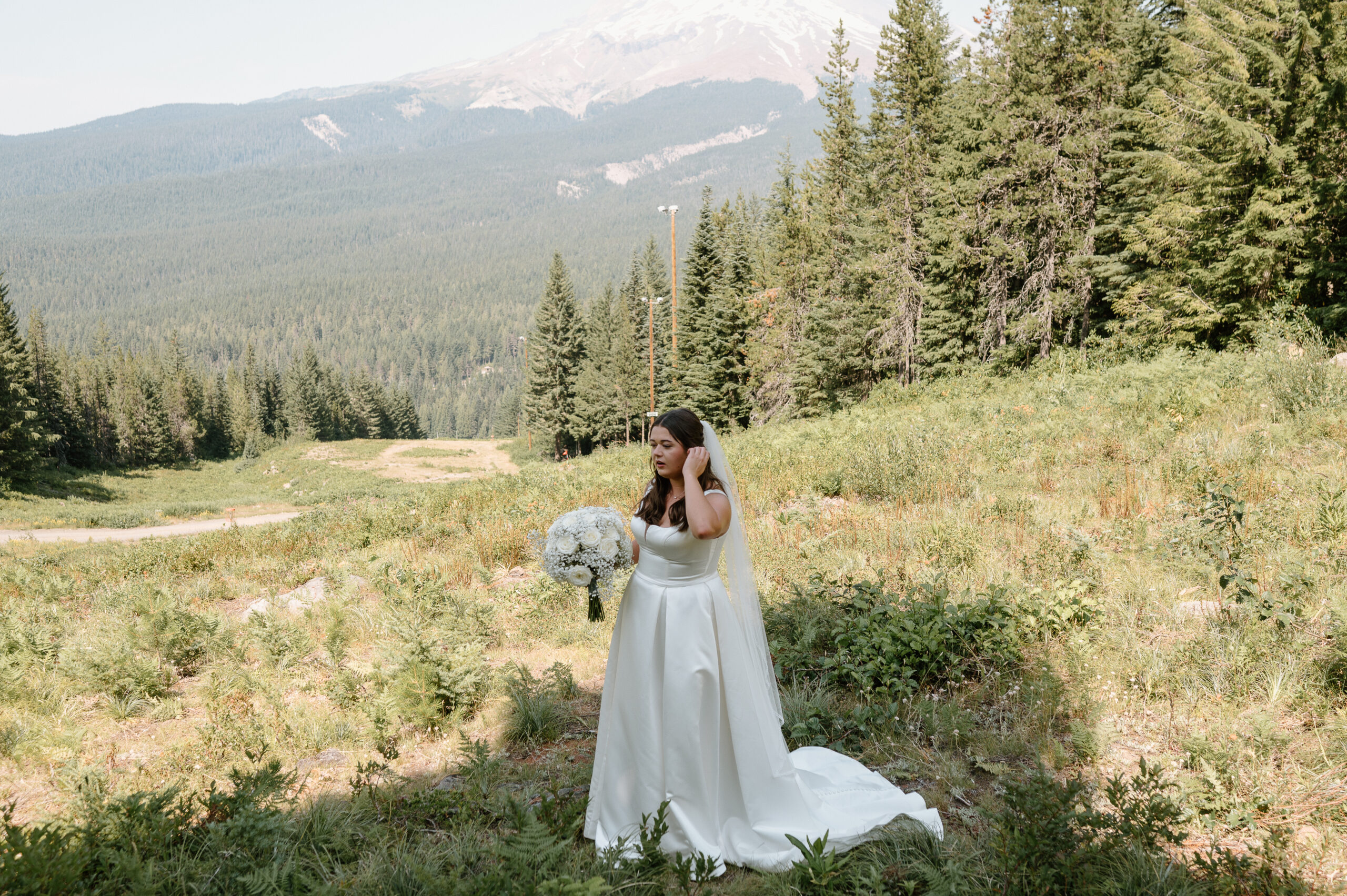 Bridal Portraits at Mt Hood Ski Bowl, Wedding Photographer Portland Oregon