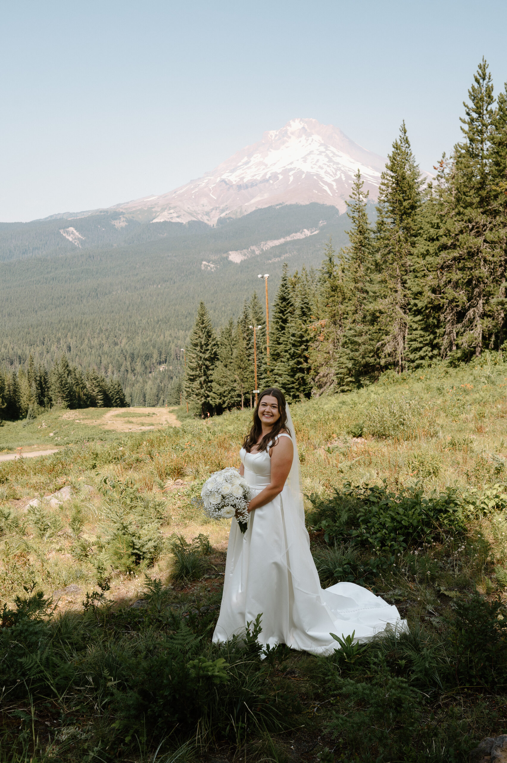 Bridal Portraits at Mt Hood Ski Bowl, Wedding Photographer Portland Oregon