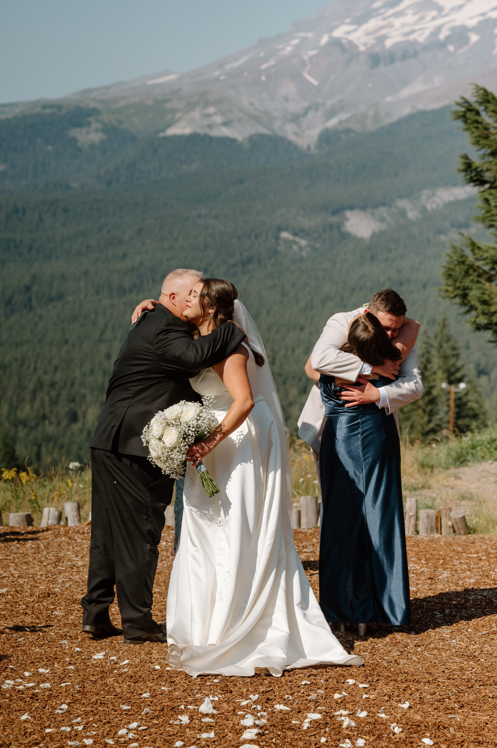 Portland OR Wedding Photographer Mt Hood Ski bowl, summer wedding