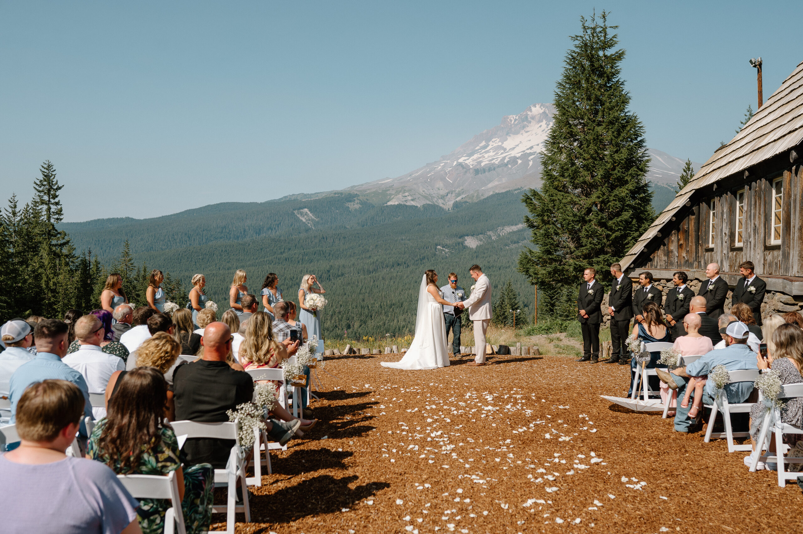 Portland OR Wedding Photographer Mt Hood Ski bowl, summer wedding