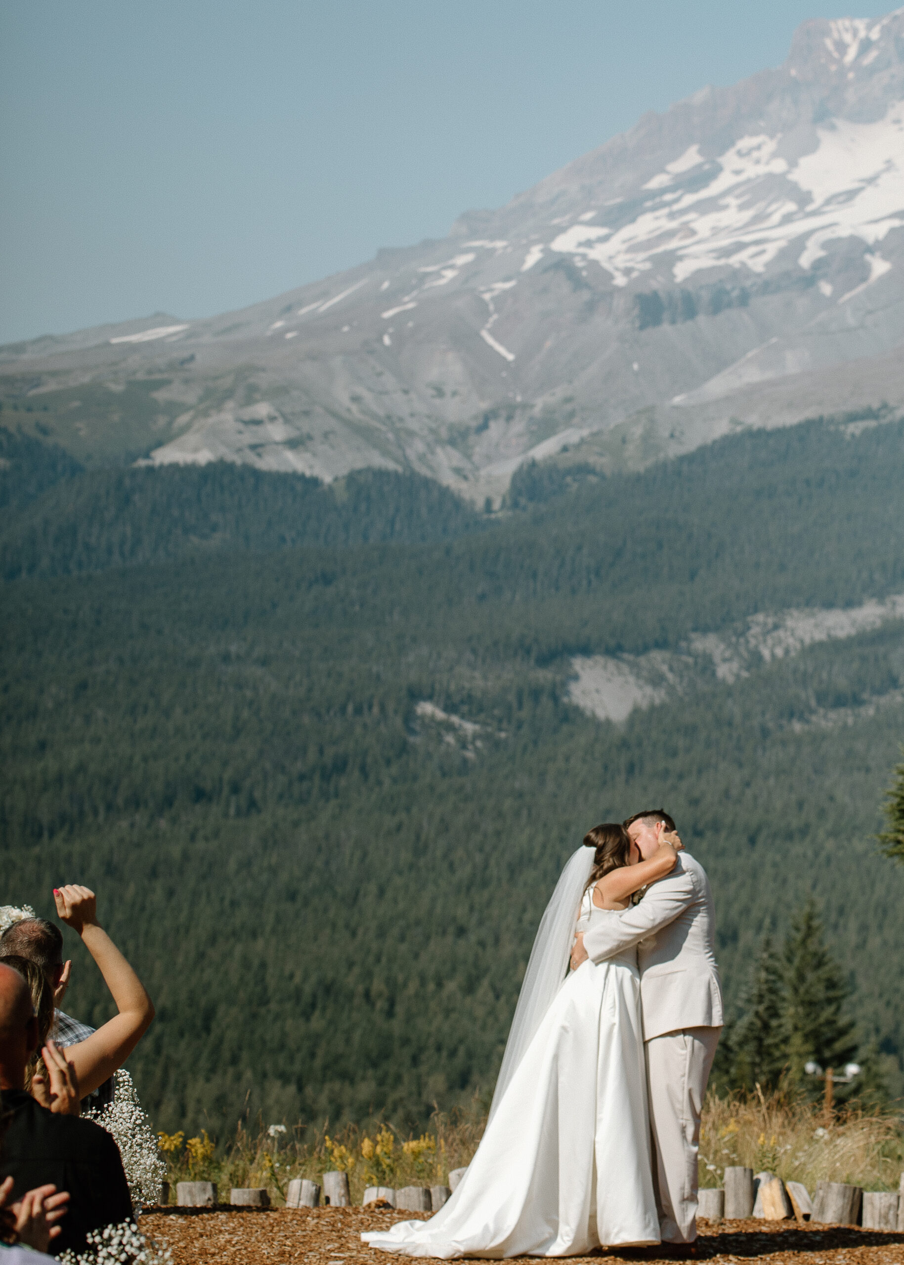 Portland OR Wedding Photographer Mt Hood Ski bowl, summer wedding