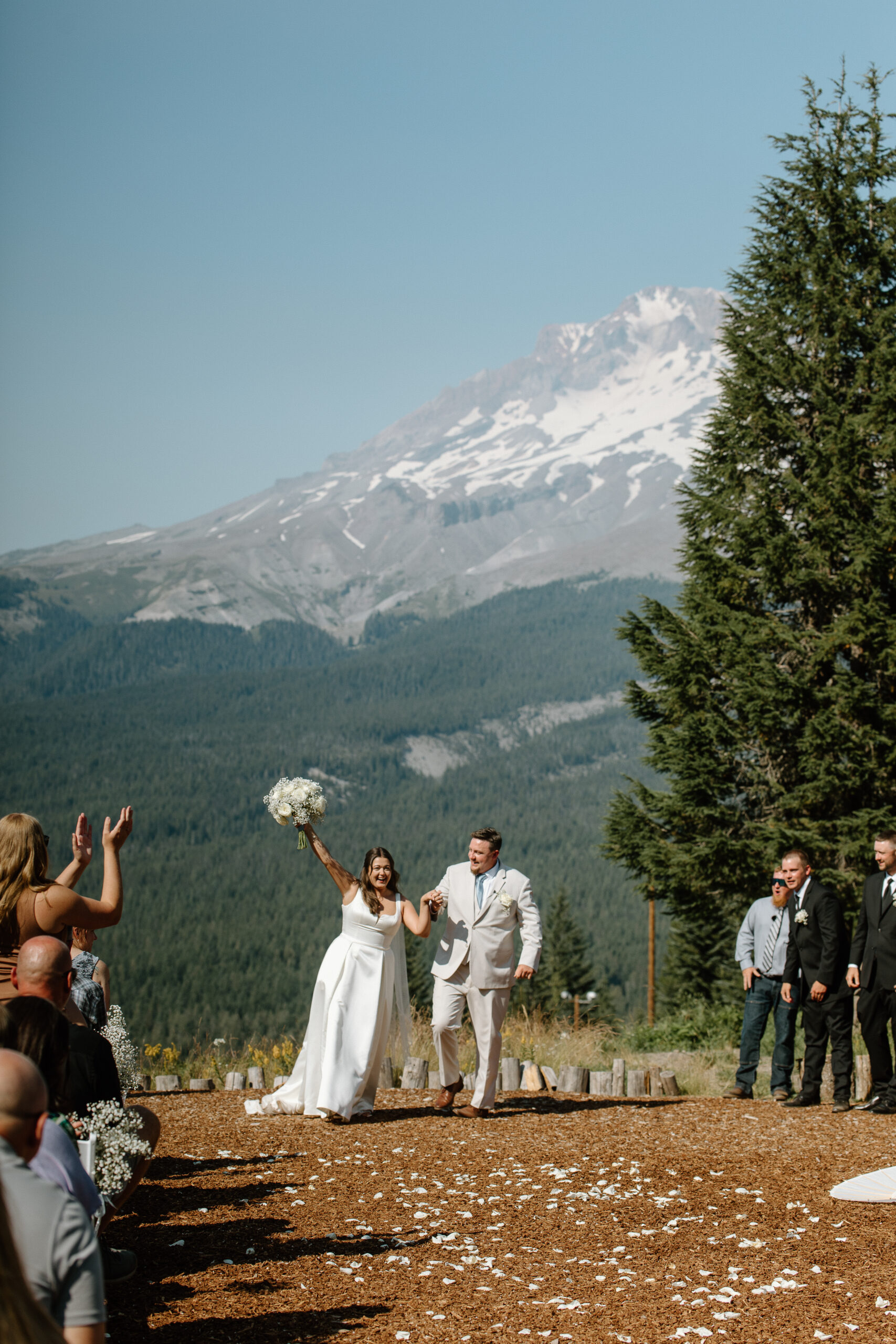 Portland OR Wedding Photographer Mt Hood Ski bowl, summer wedding