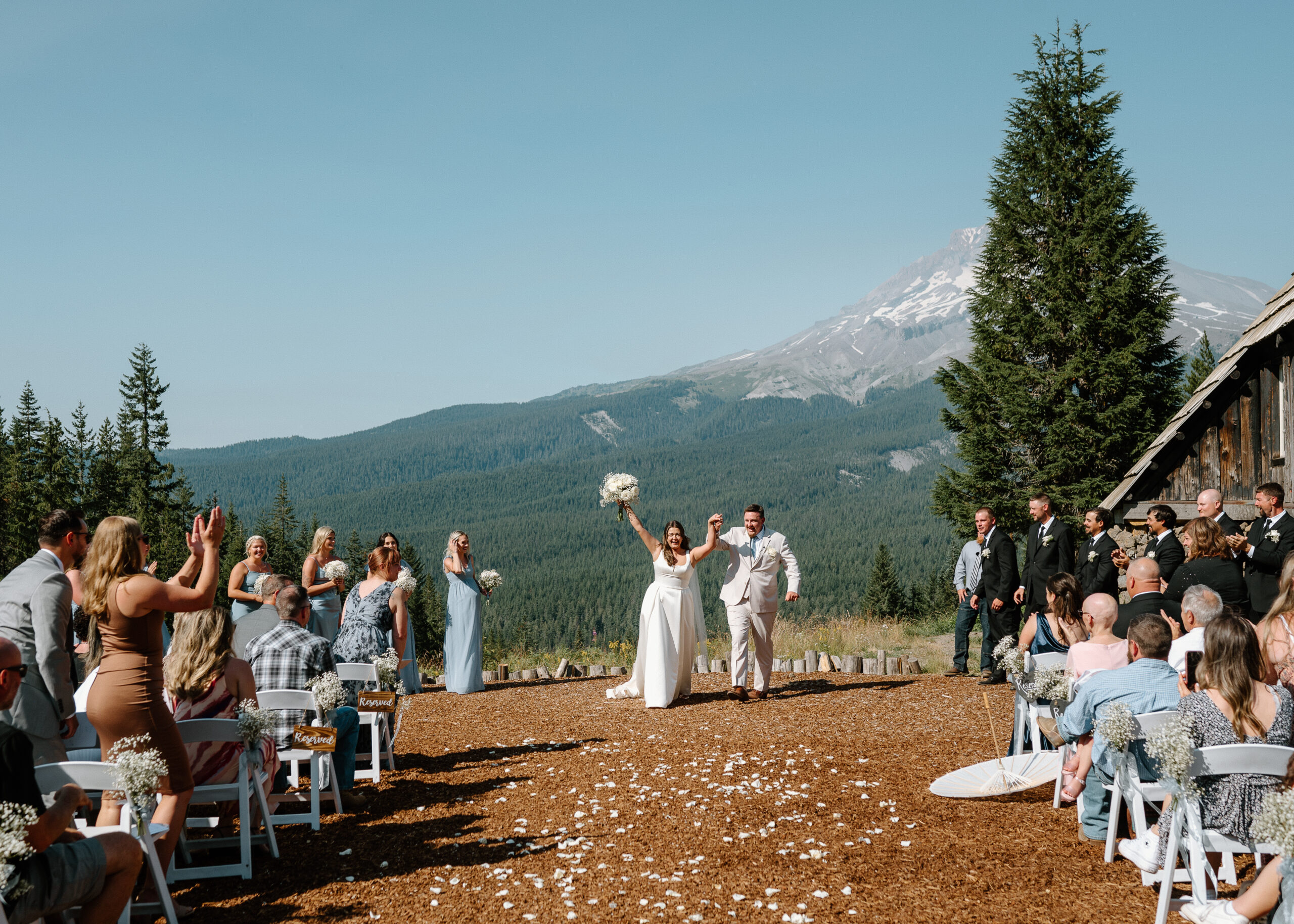 Portland OR Wedding Photographer Mt Hood Ski bowl, summer wedding