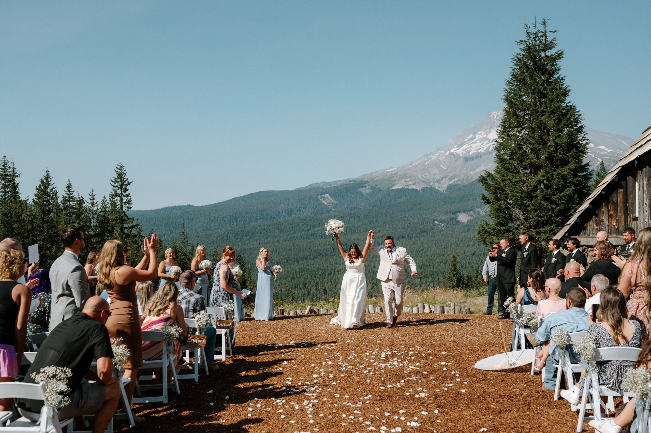 Portland OR Wedding Photographer Mt Hood Ski bowl, summer wedding