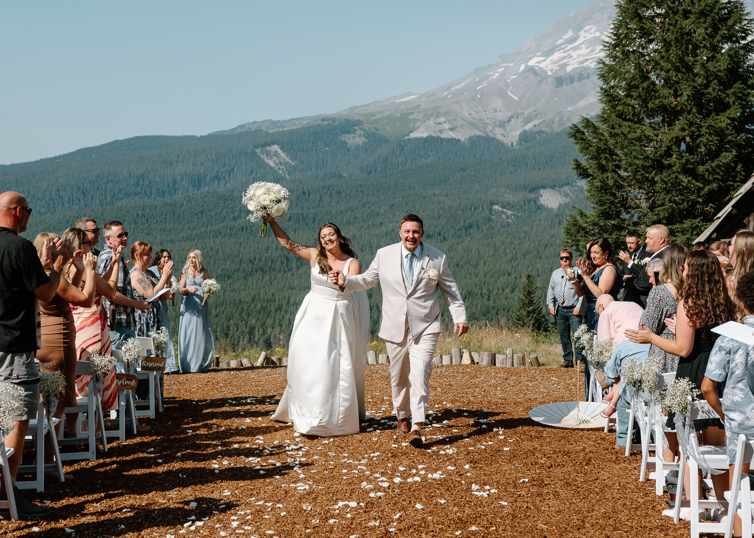 Portland OR Wedding Photographer Mt Hood Ski bowl, summer wedding