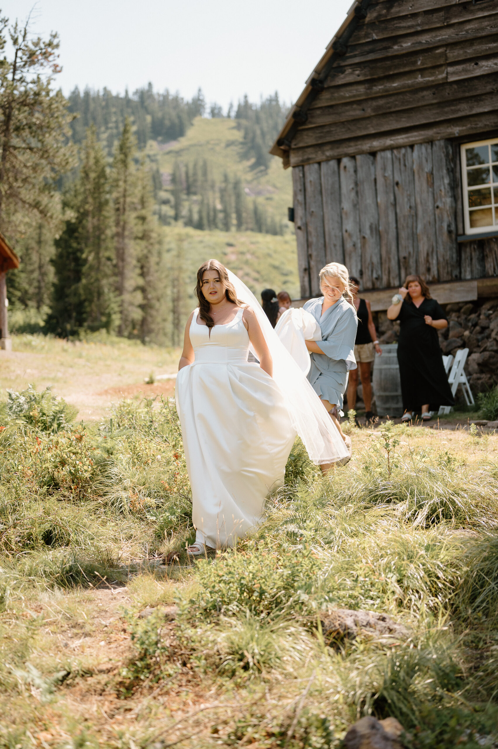 Mt Hood Ski Bowl Wedding, Portland Wedding Photographer, First look with dad 