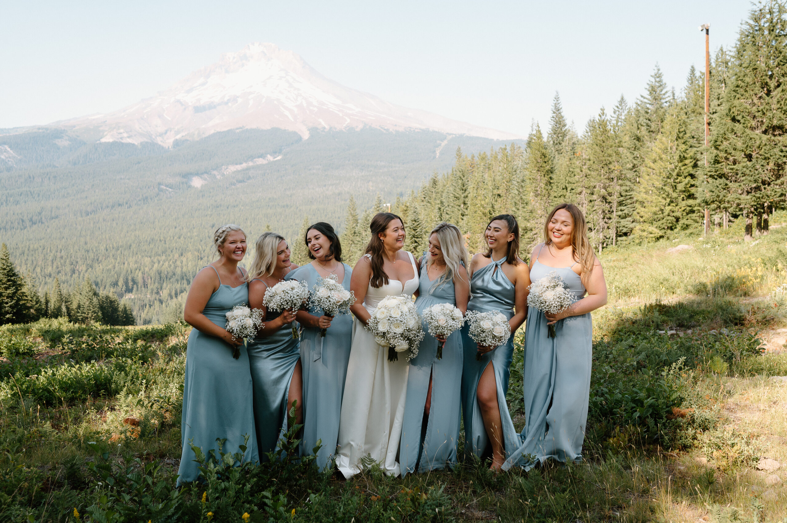 Portland OR Wedding Photographer Mt Hood Ski bowl, summer wedding