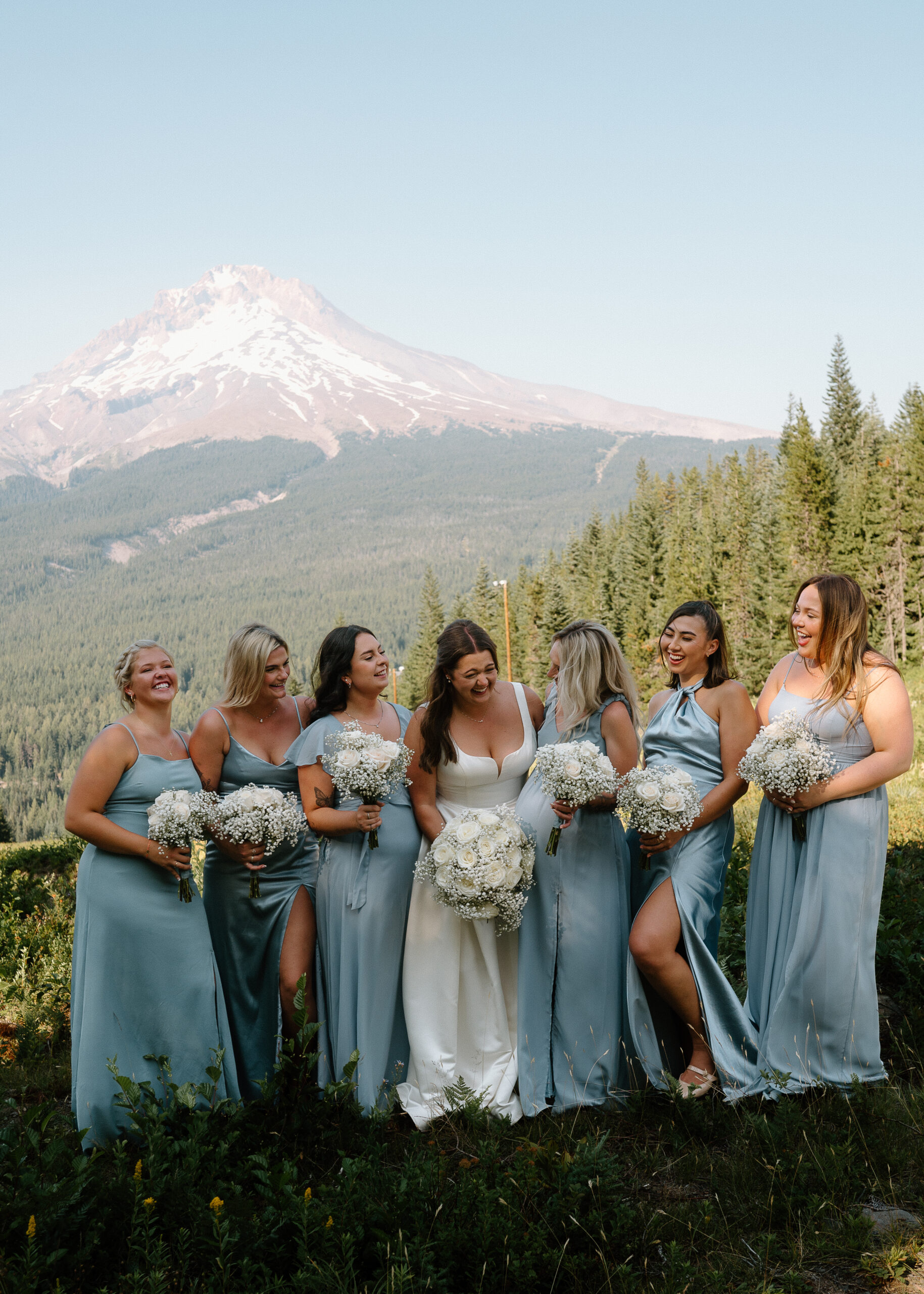 Portland OR Wedding Photographer Mt Hood Ski bowl, summer wedding