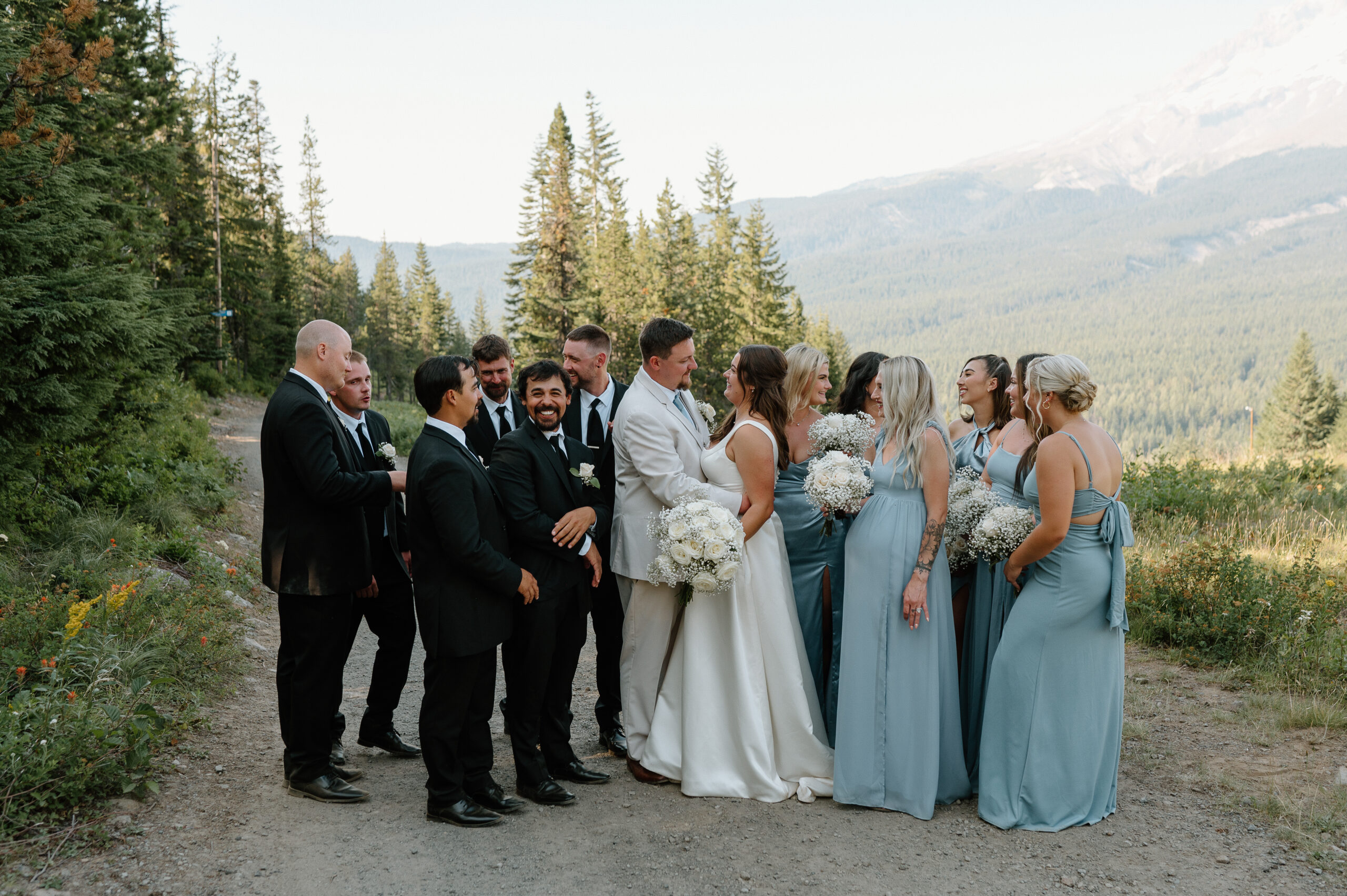 Portland OR Wedding Photographer Mt Hood Ski bowl, summer wedding Bridal Portraits Vancouver Washington  