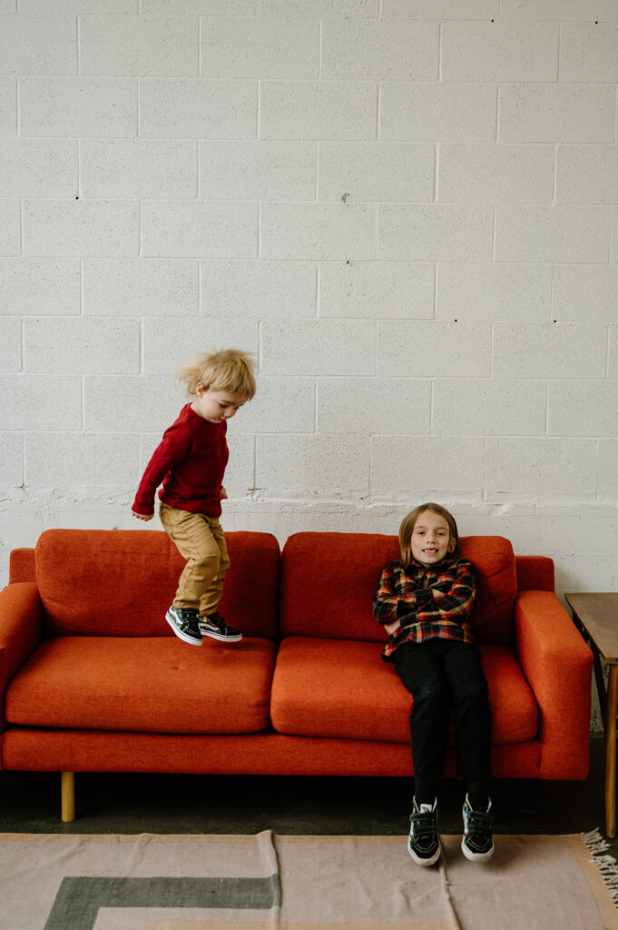 Sibling picture taken by PNW Family Photographer