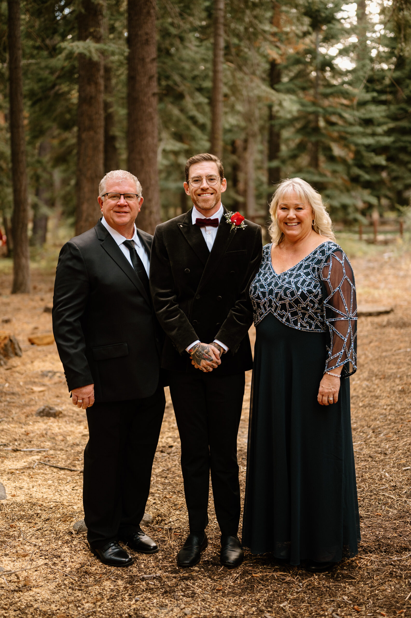 Parents and groom by Vancouver Washington Wedding Photographer