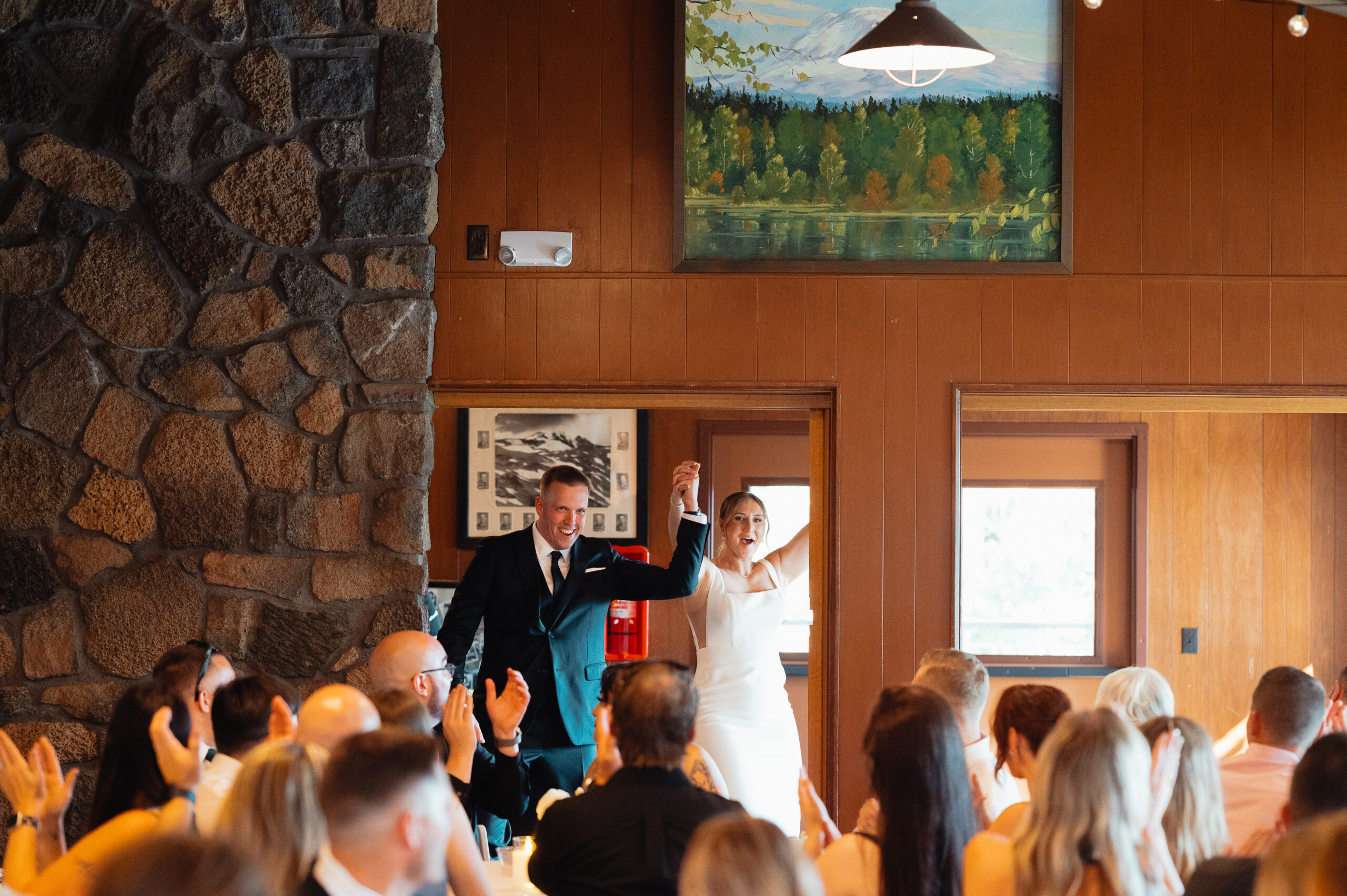 Groom and bride photograph taken by Vancouver, Washington wedding photographer. 