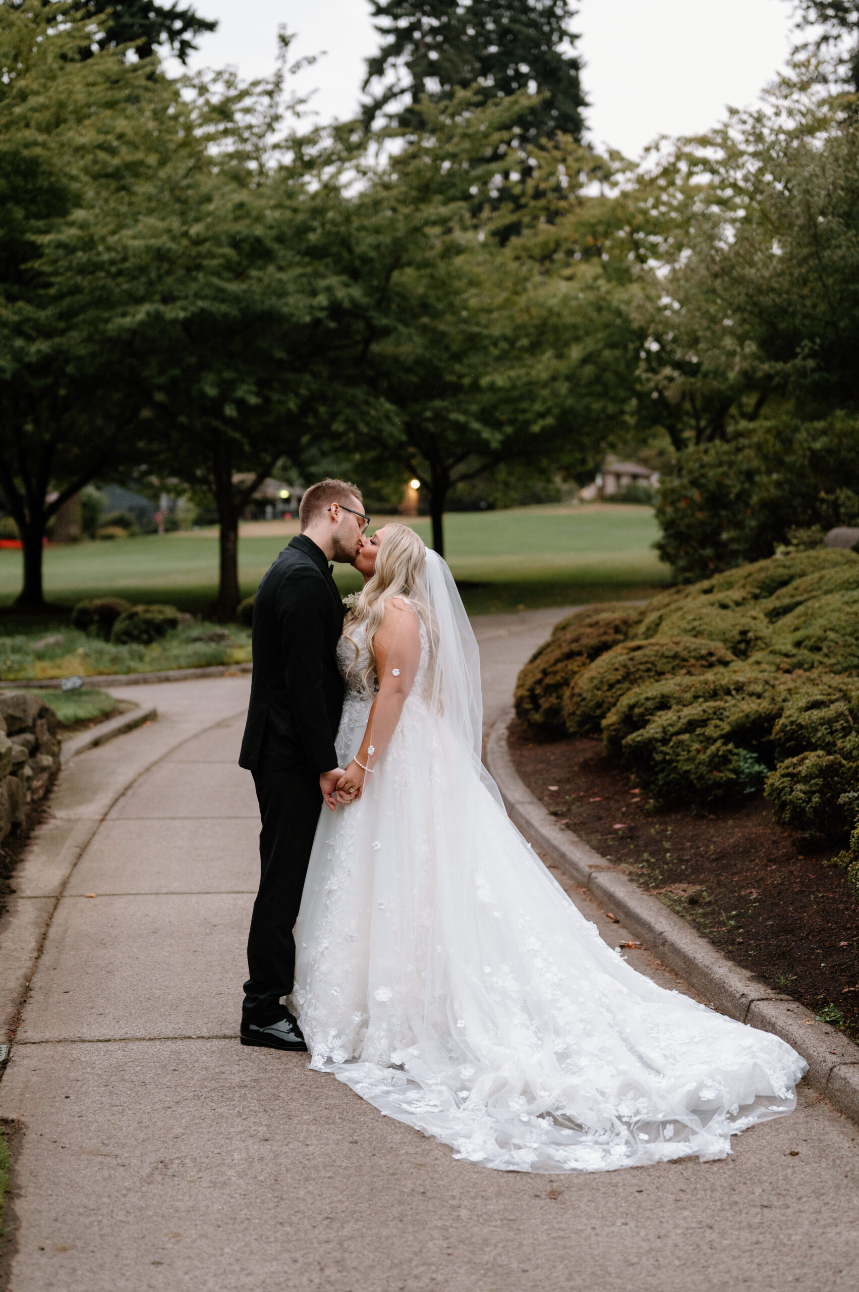 Bride and groom taken by Oregon wedding photographer