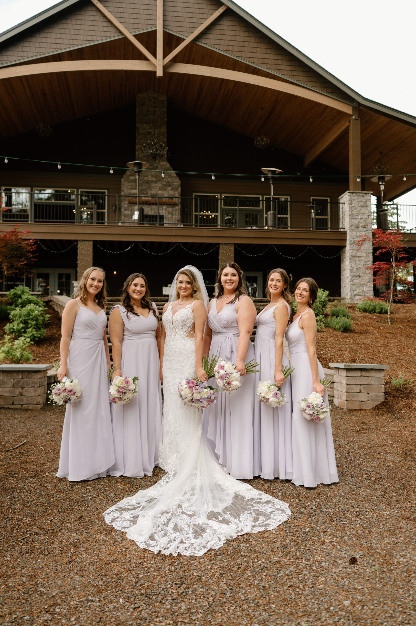 Bridal party taken by Oregon wedding photographer