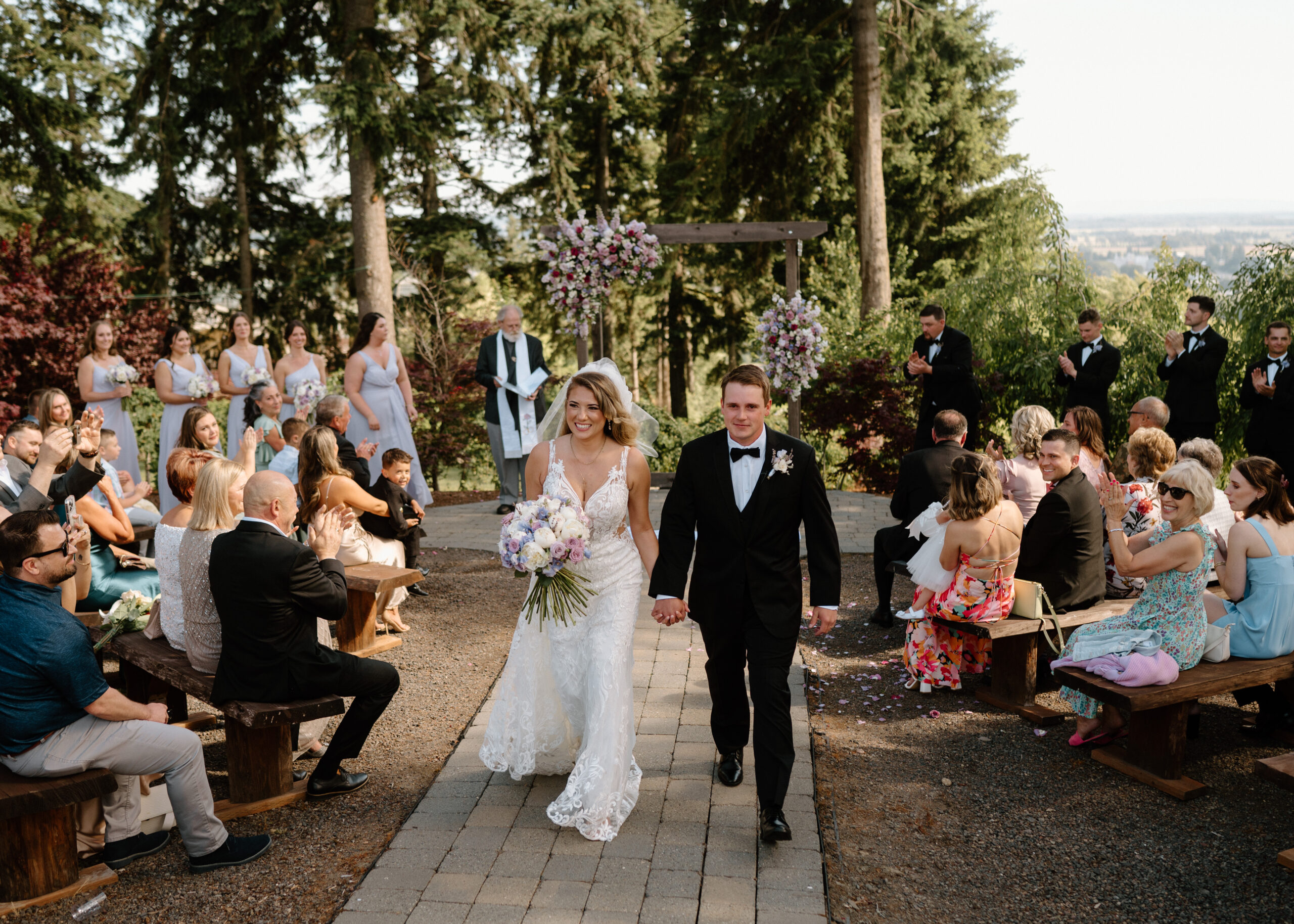 Bride and groom photograph taken by Oregon wedding photographer. 