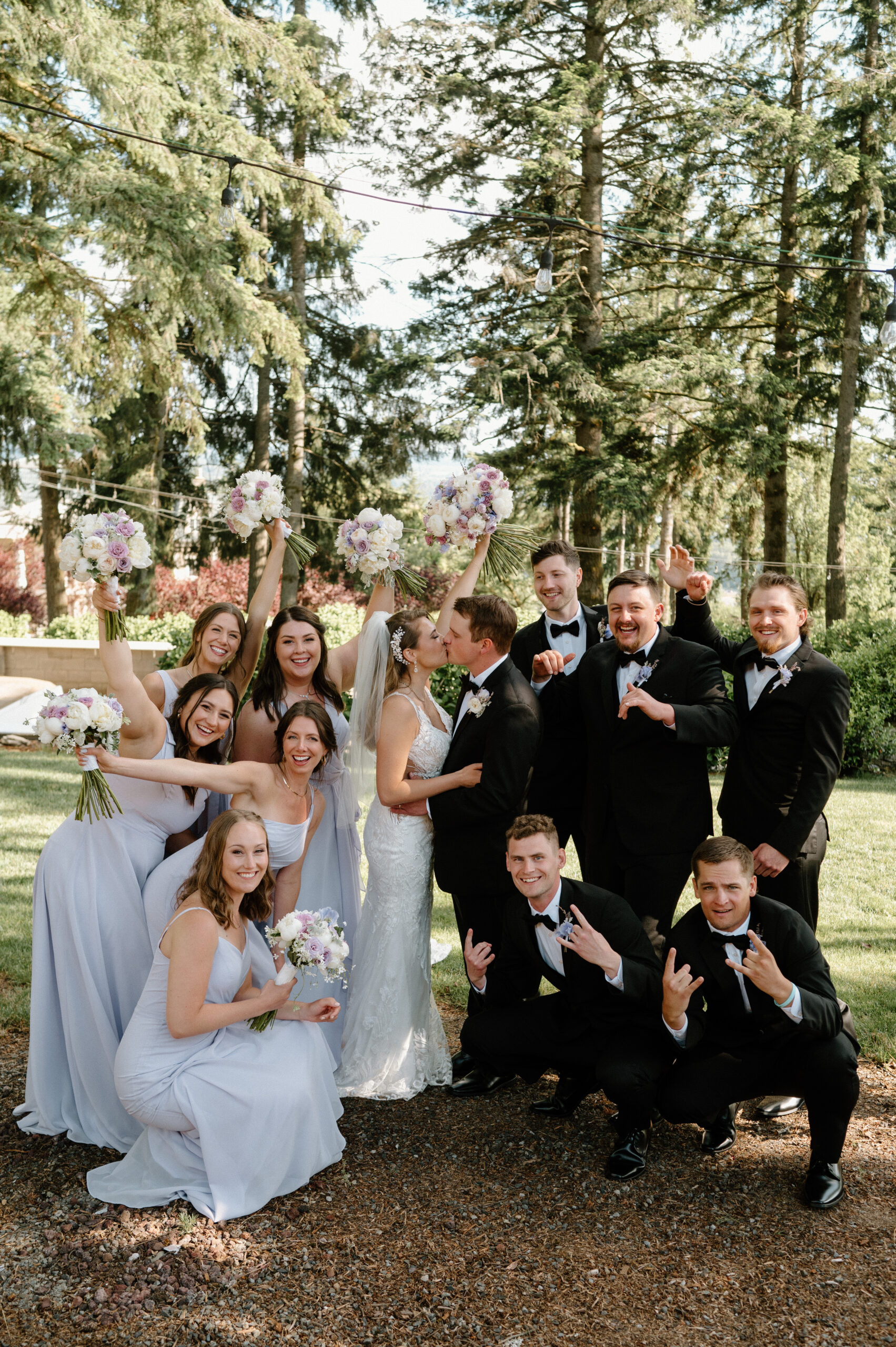 Bridal party taken by Oregon wedding photographer
