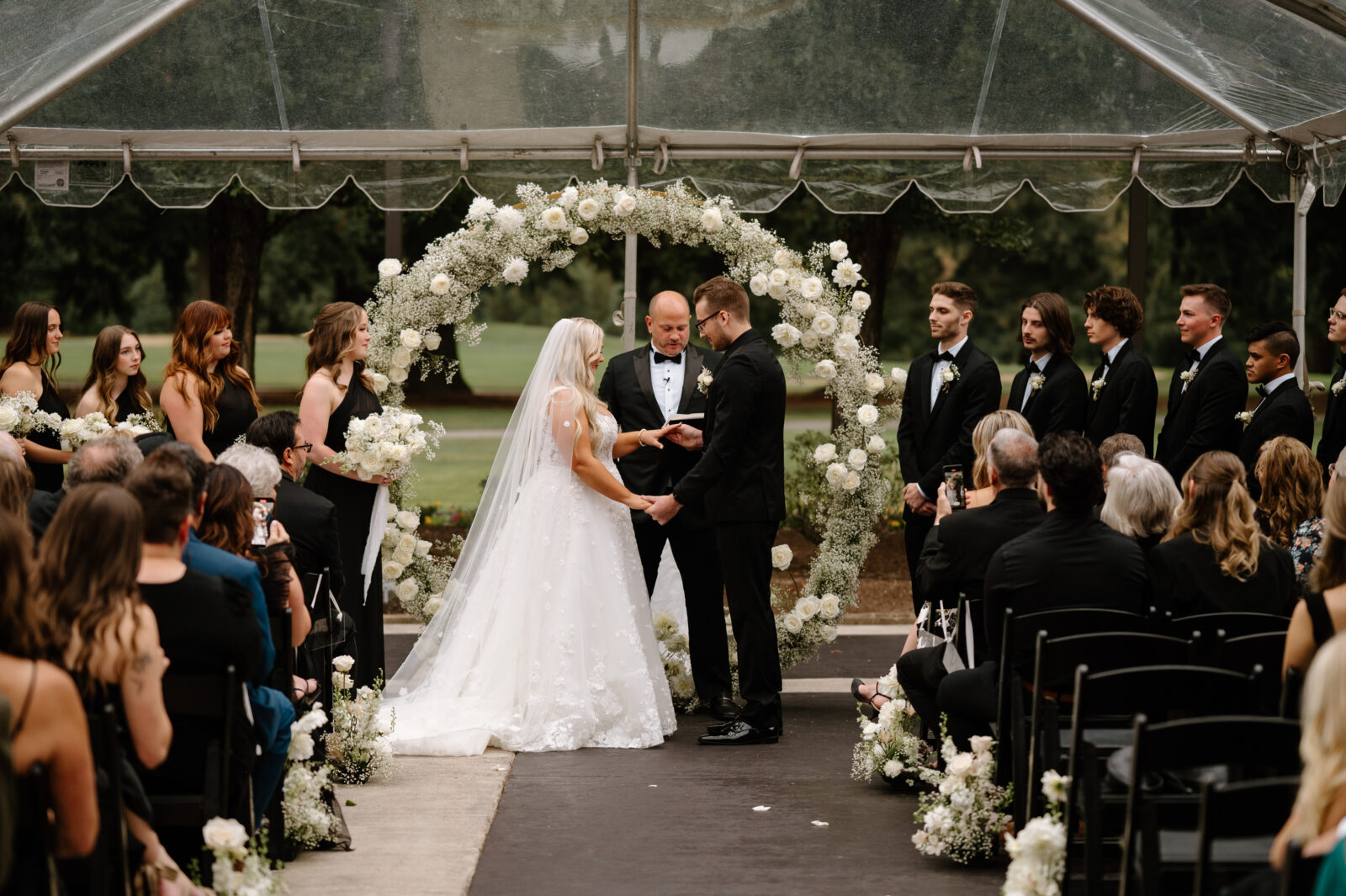 Wedding ceremony photography by Vancouver Washington Wedding Photographer