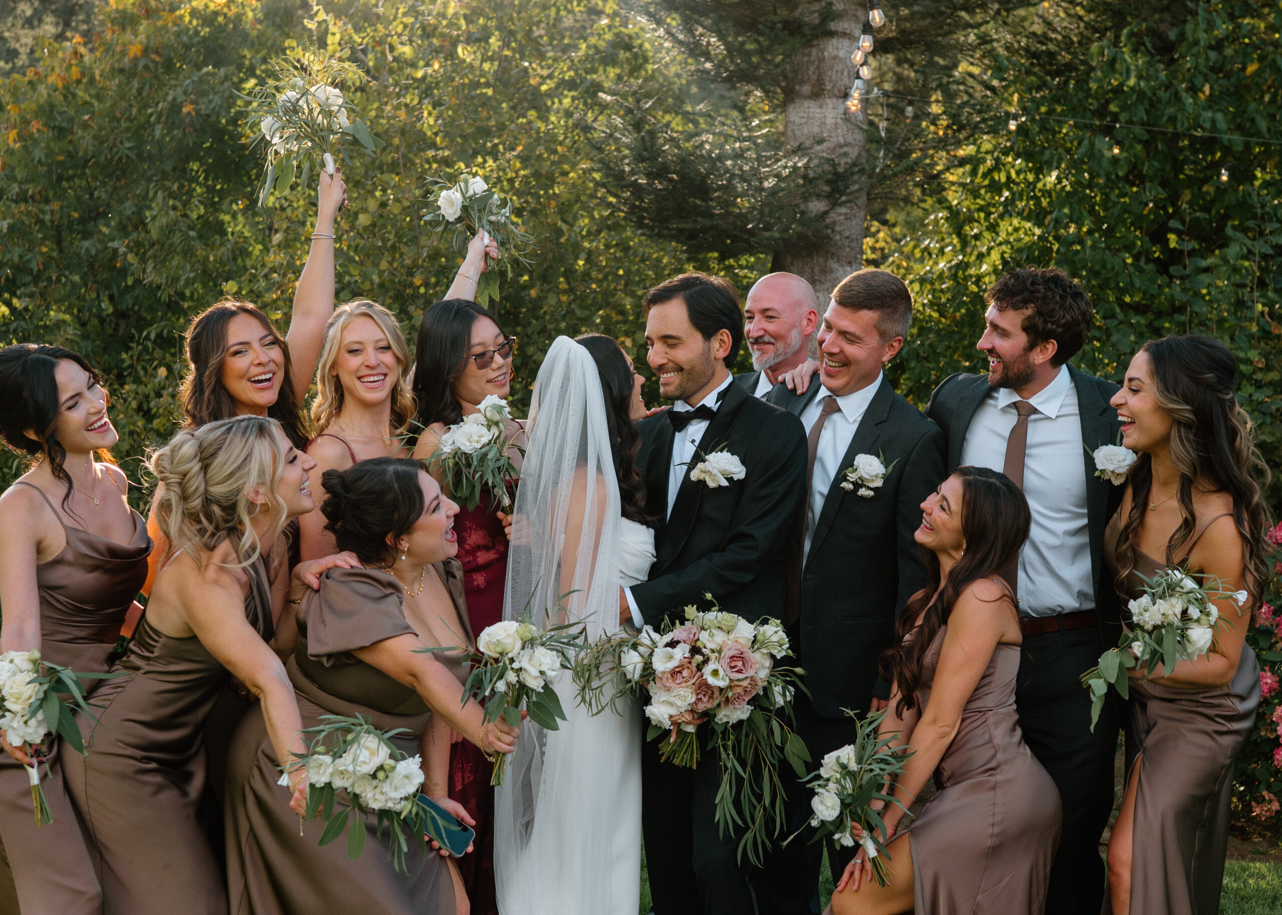 Bridal party portrait taken by Washington wedding photographer. 