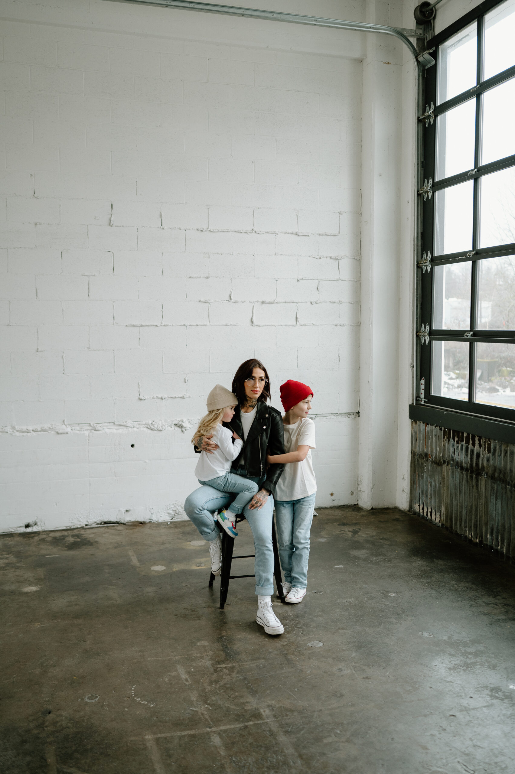 Portrait of mother and children taken by Vancouver, Washington family photographer. 
