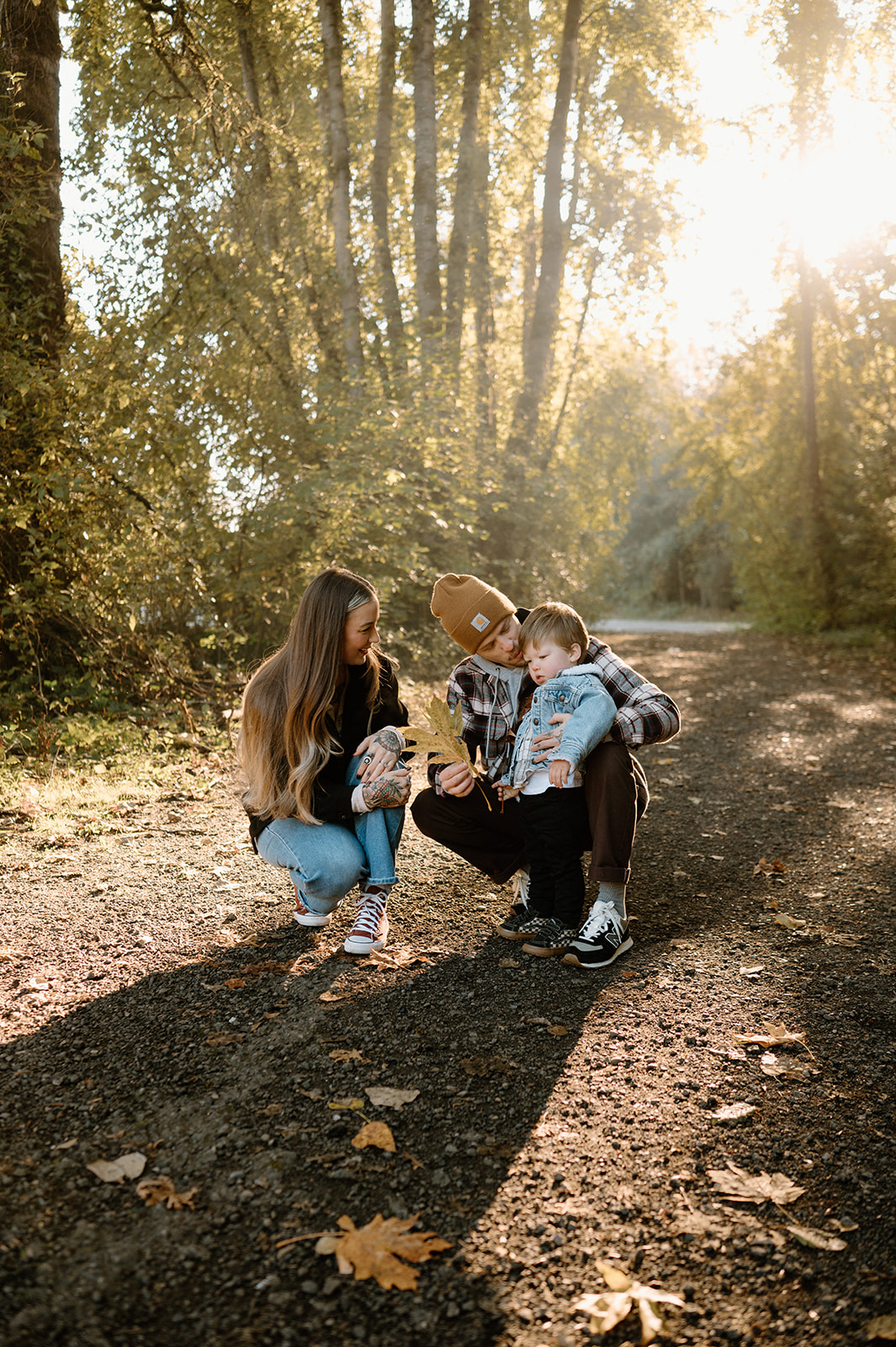 Fall photograph of family.