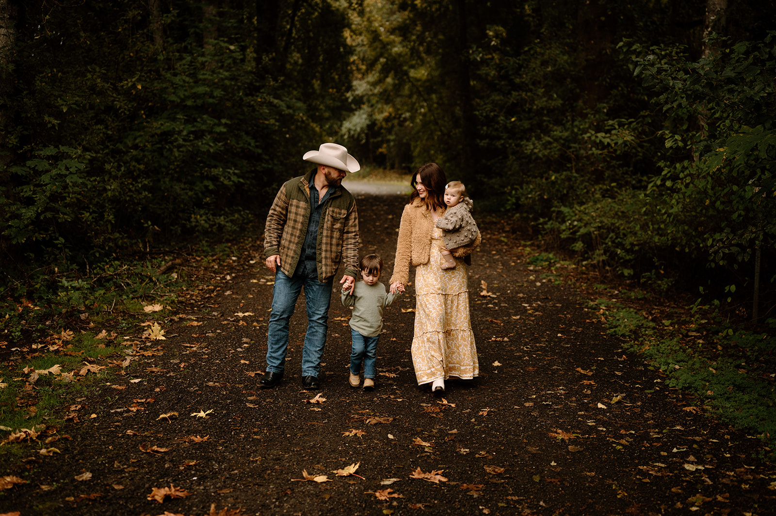 Fall family portrait taken by PNW Family Photographer.