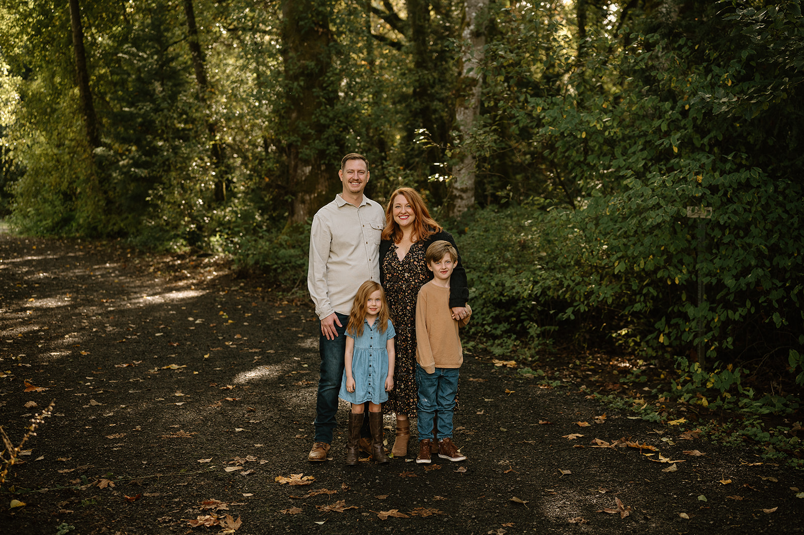 Fall family portrait taken in Salmon, Creek washington.